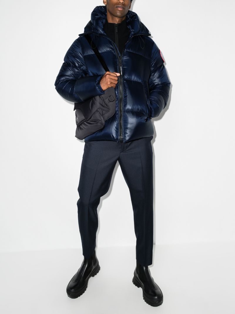 Blue Crofton Puffer Hooded Quilted Jacket