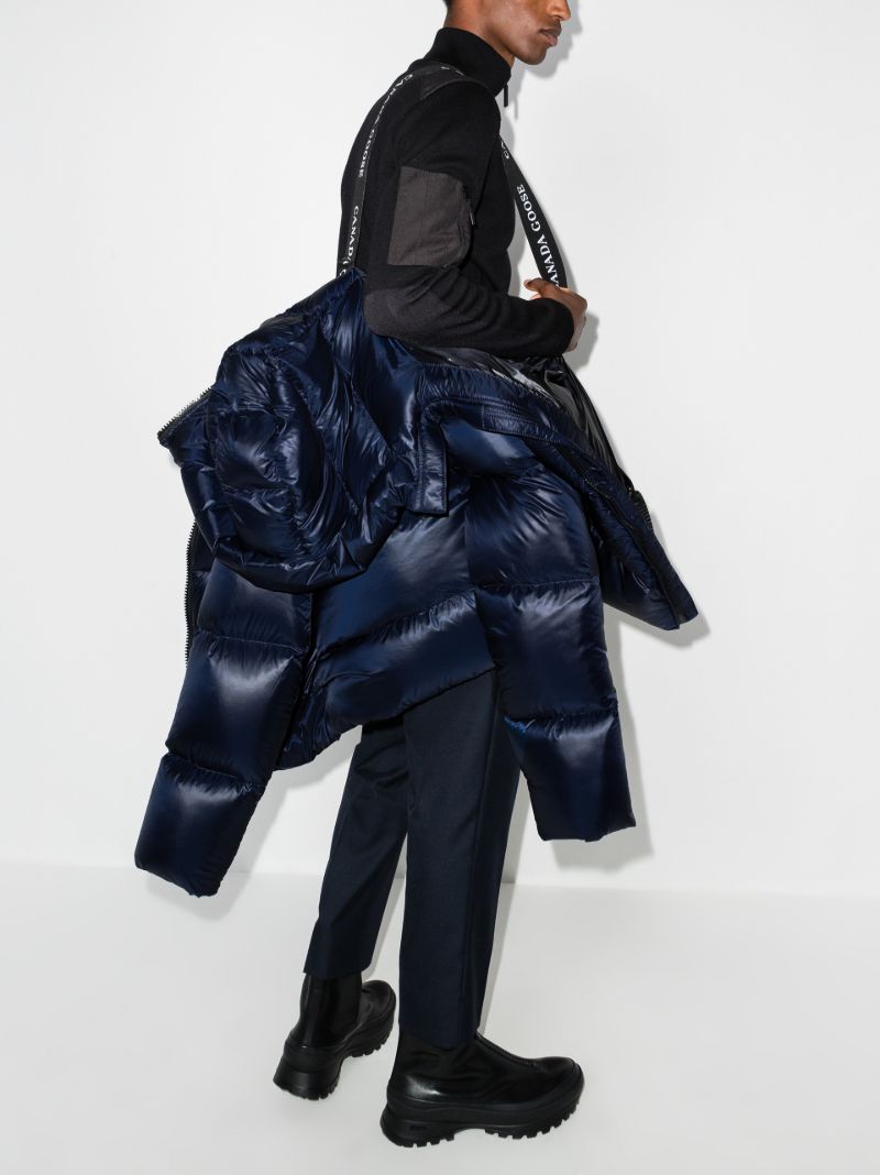 Blue Crofton Puffer Hooded Quilted Jacket