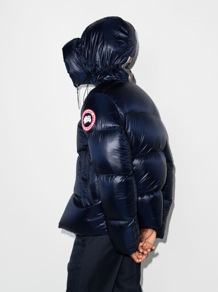 Blue Crofton Puffer Hooded Quilted Jacket