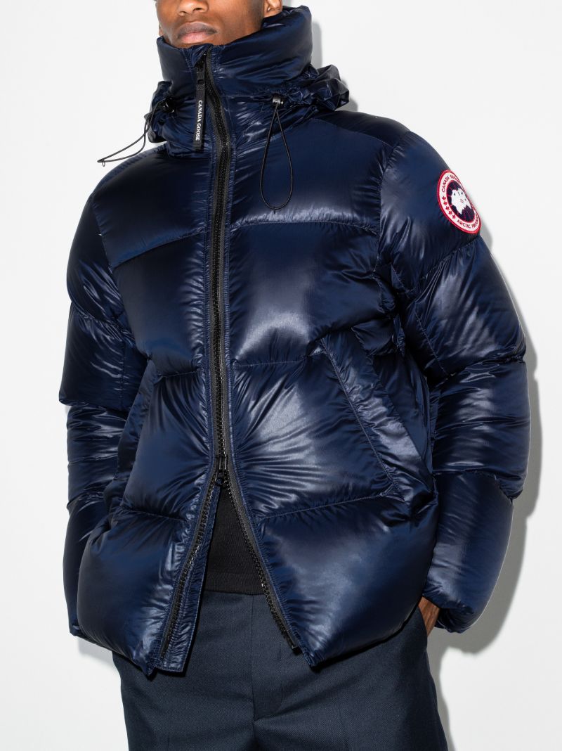 Blue Crofton Puffer Hooded Quilted Jacket
