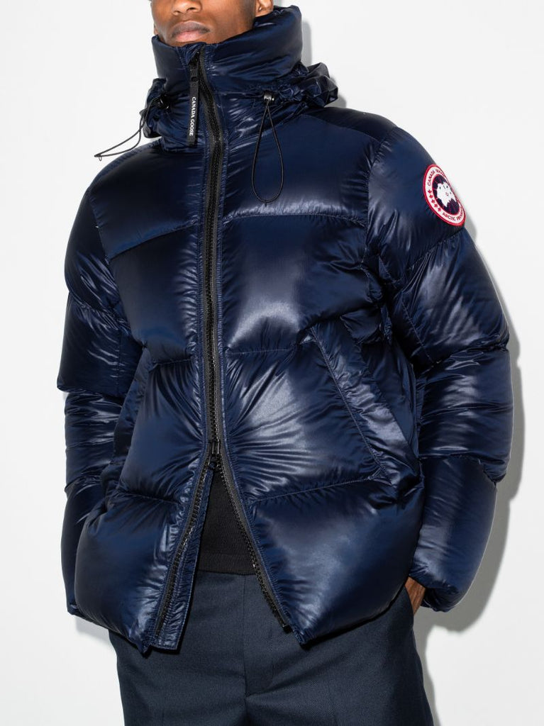 Blue Crofton Puffer Hooded Quilted Jacket