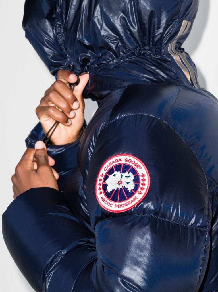Blue Crofton Puffer Hooded Quilted Jacket