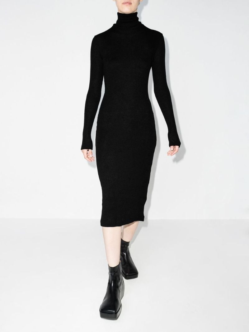 Ribbed Knit Midi Dress