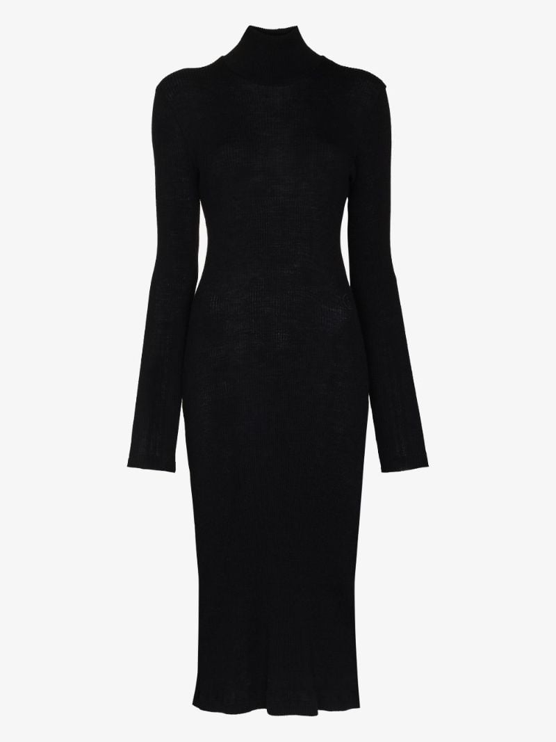 Ribbed Knit Midi Dress