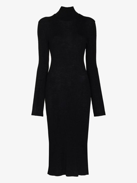 Ribbed Knit Midi Dress