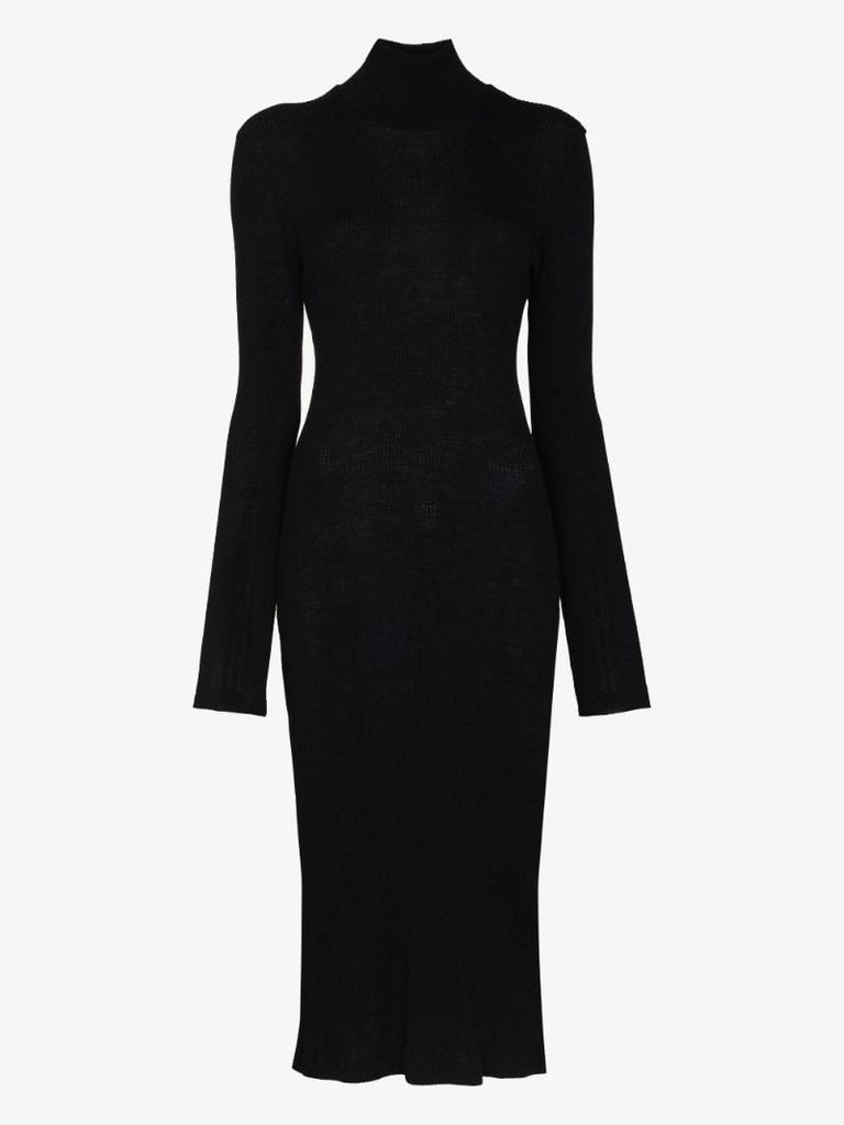 Ribbed Knit Midi Dress