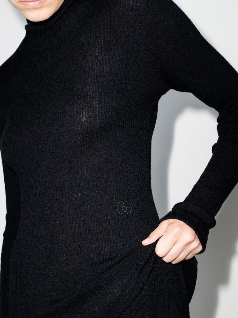 Ribbed Knit Midi Dress
