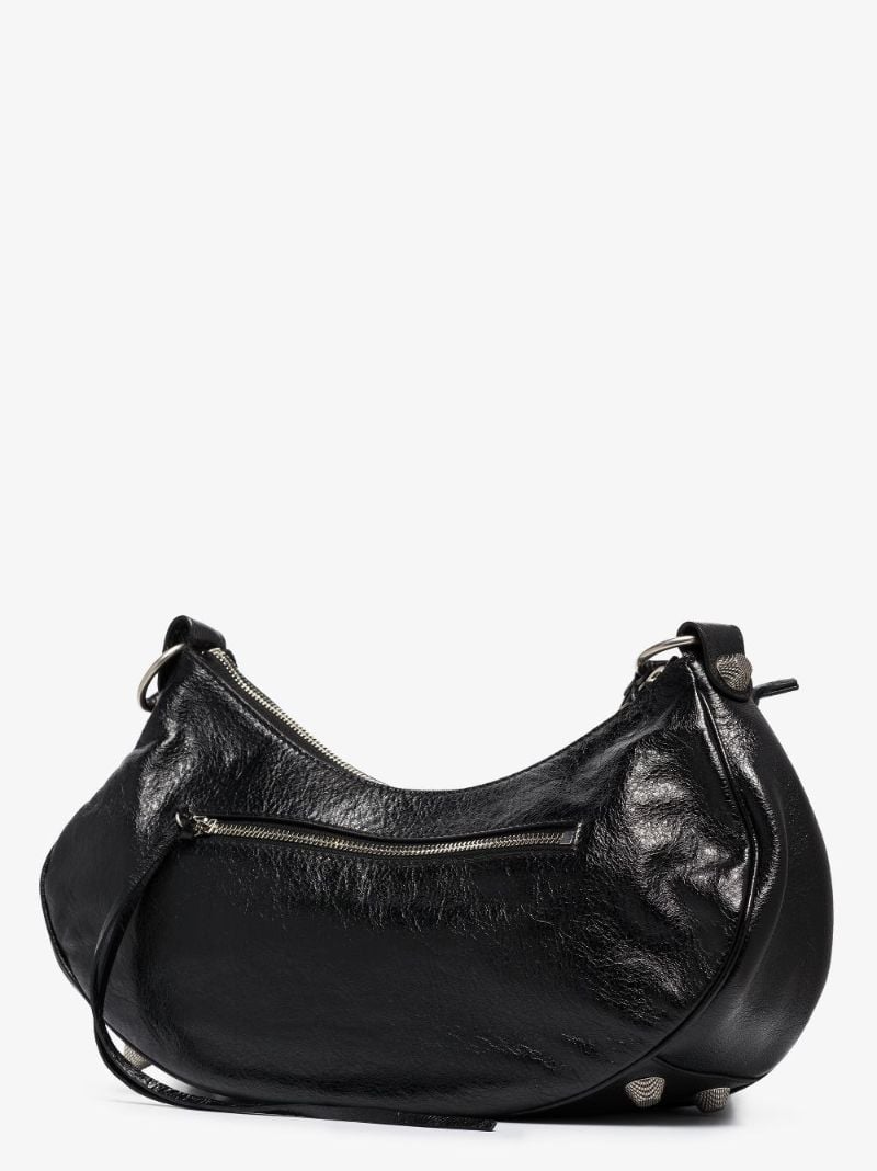 Black Le Cagole Small Leather Shoulder Bag
