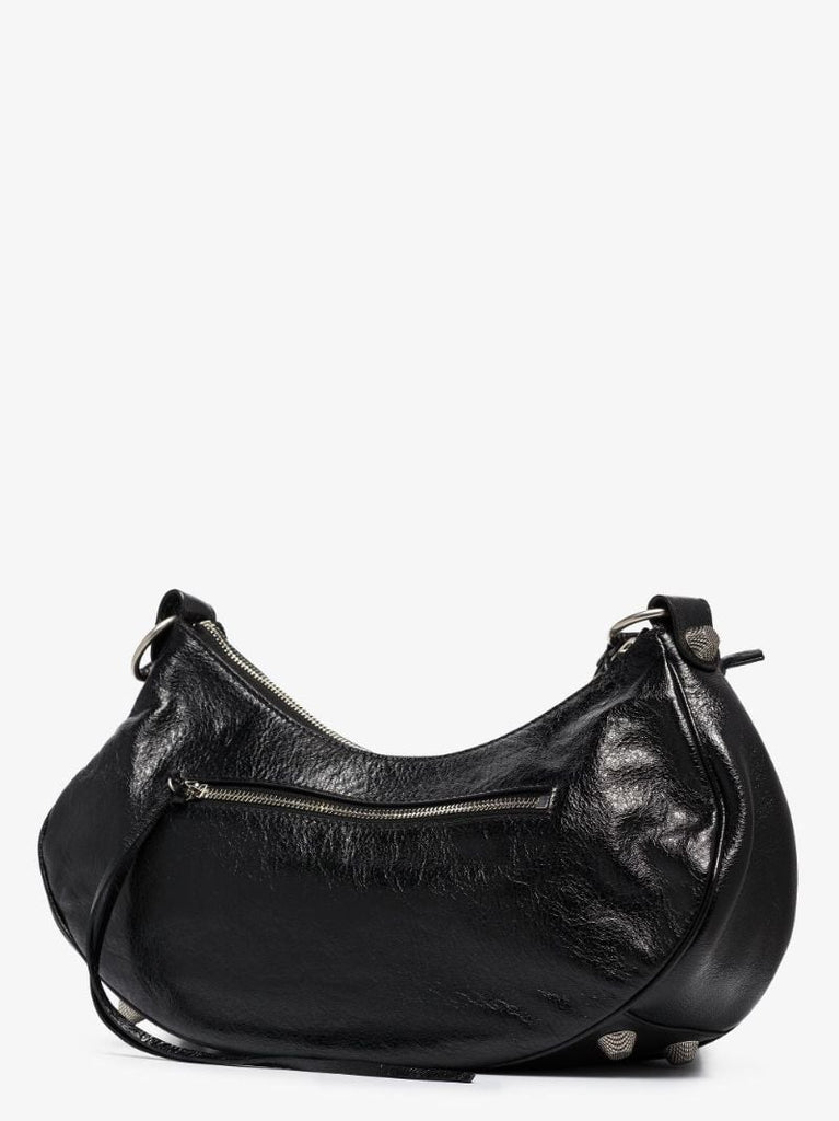 Black Le Cagole Small Leather Shoulder Bag