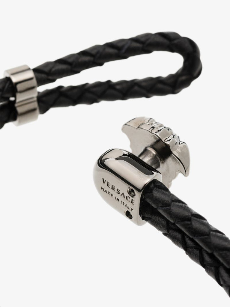 Black Medusa Leather Bracelet