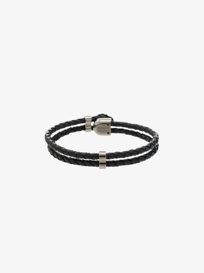 Black Medusa Leather Bracelet