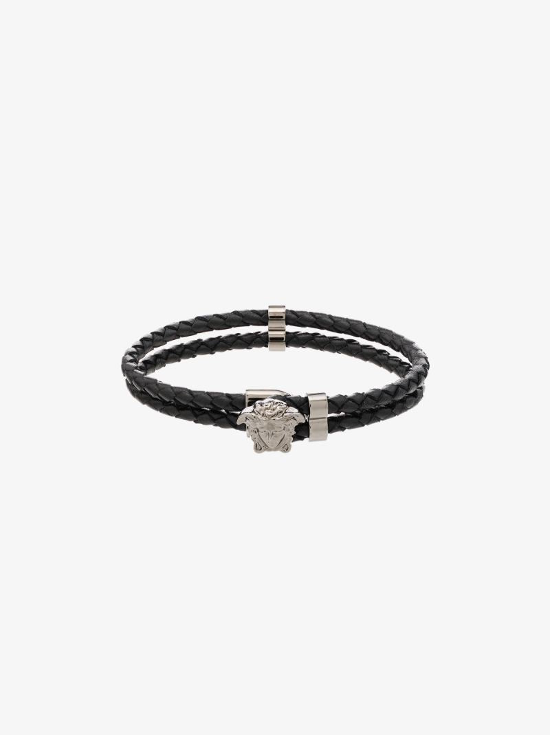 Black Medusa Leather Bracelet