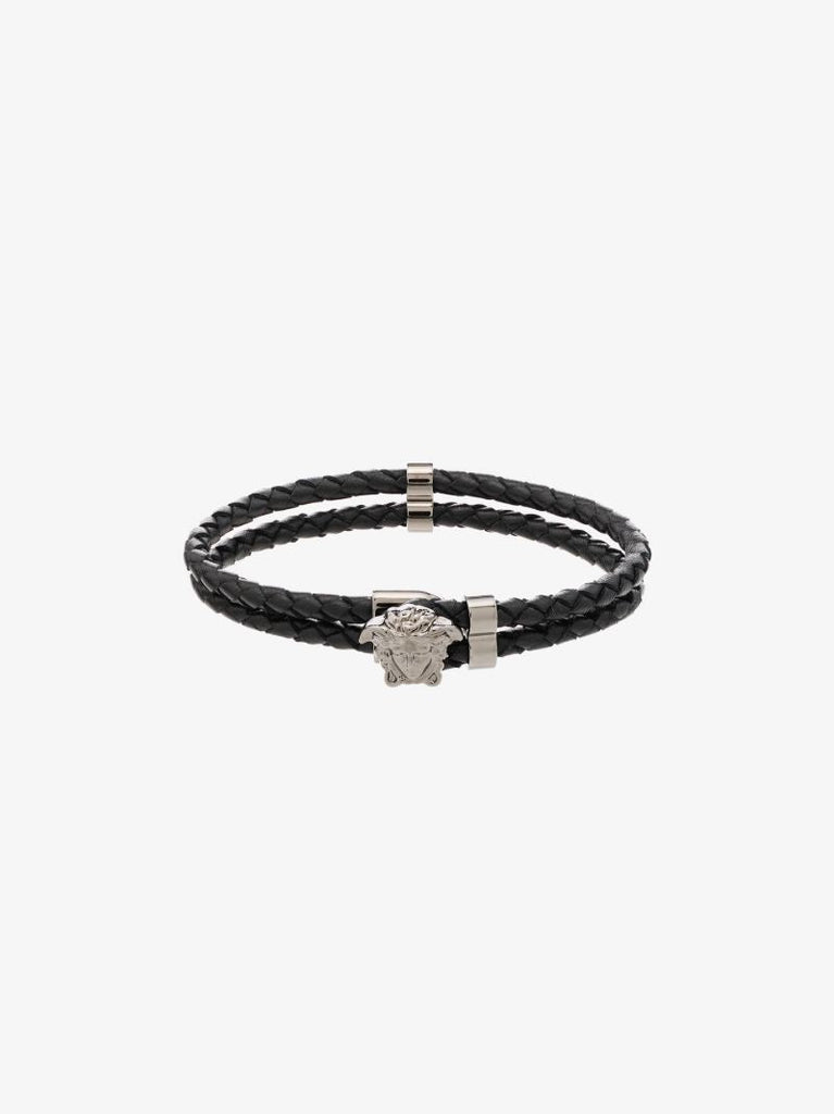 Black Medusa Leather Bracelet