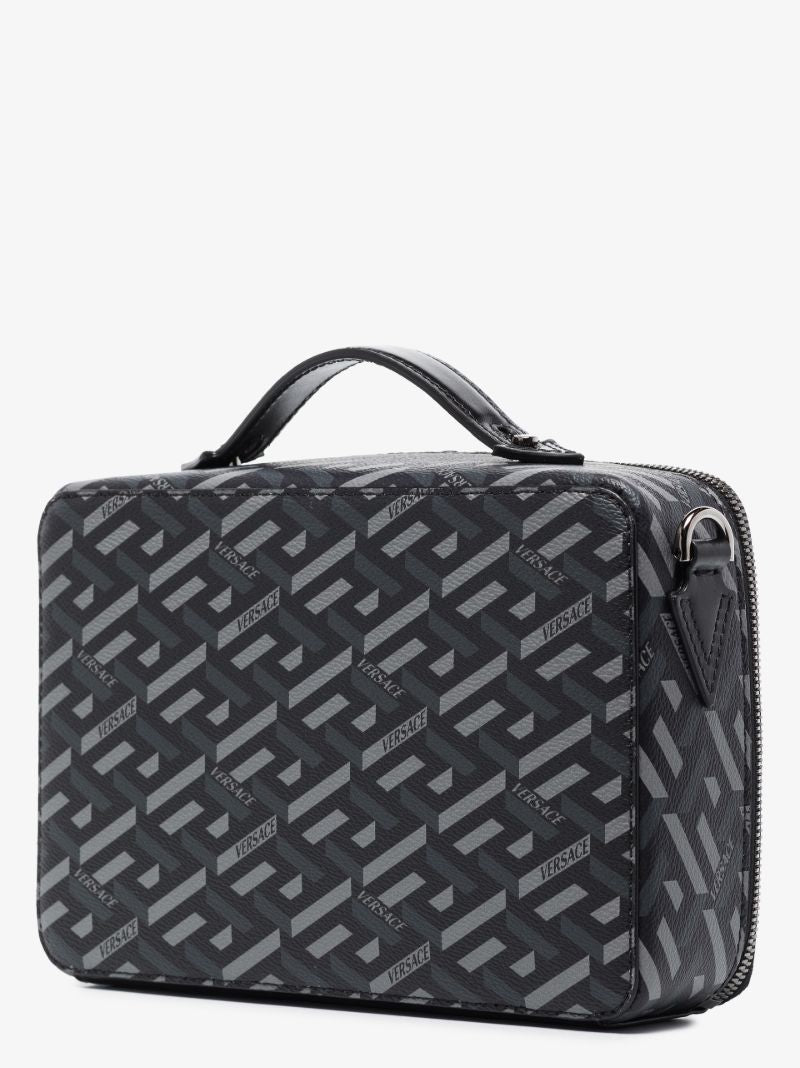 Black La Greca Signature Messenger Bag
