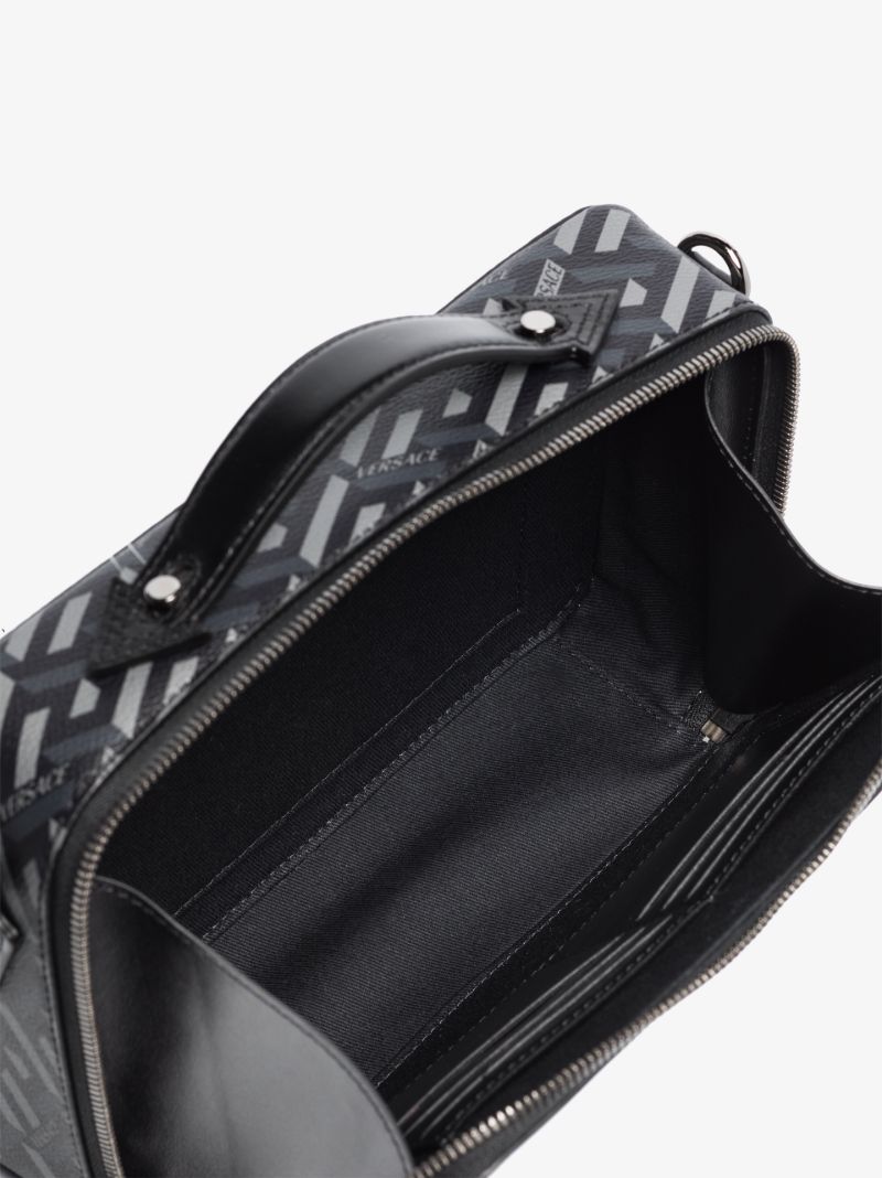 Black La Greca Signature Messenger Bag
