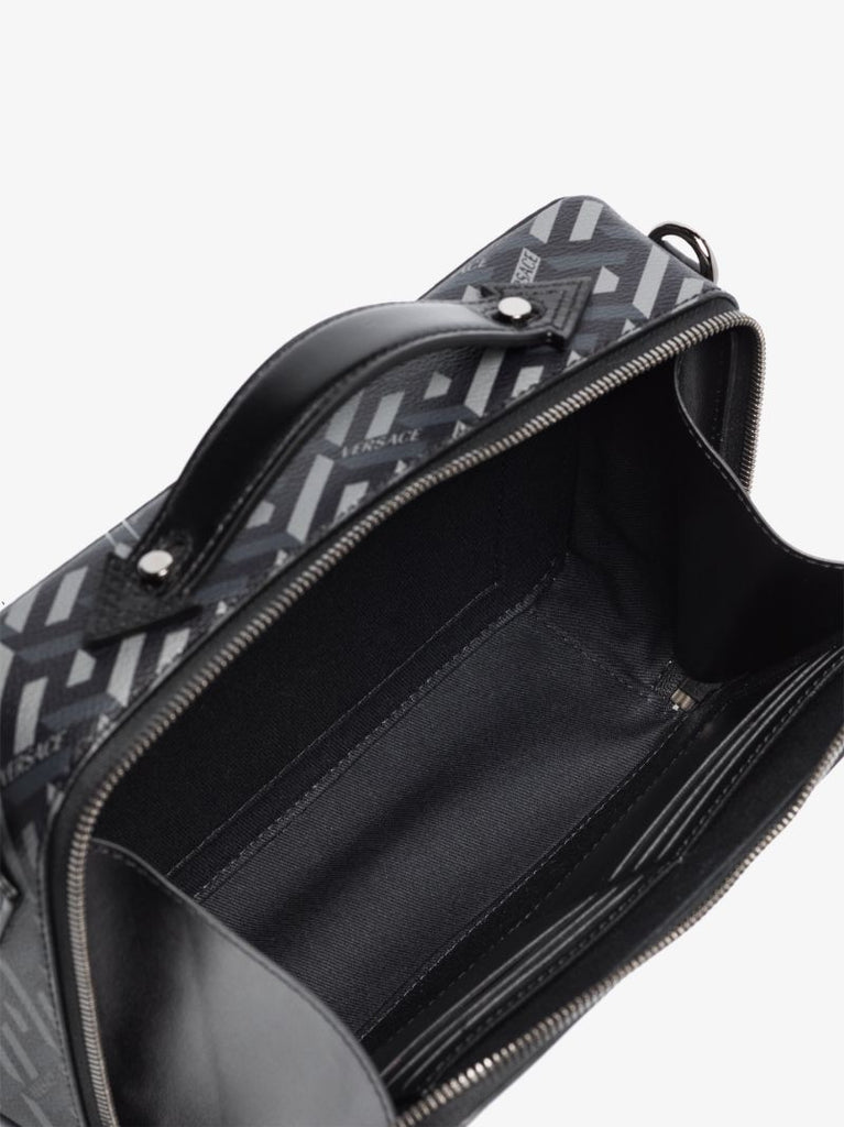 Black La Greca Signature Messenger Bag