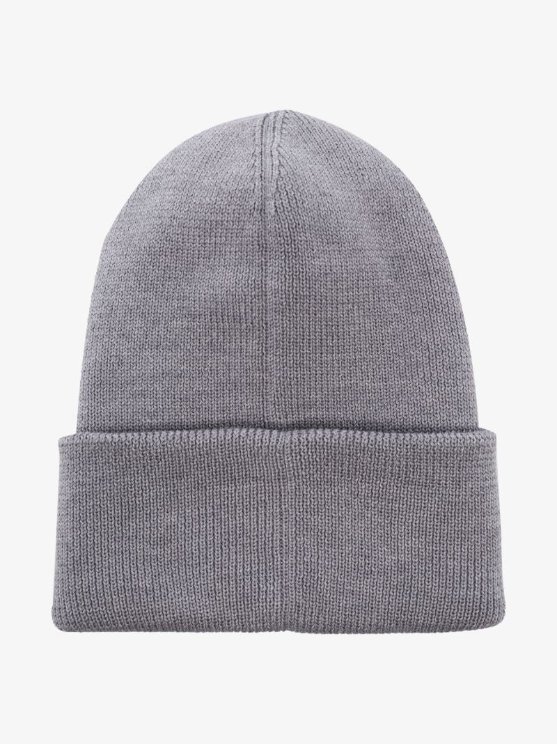 Grey Arctic Disc Wool Beanie Hat