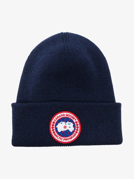 Blue Logo-appliquÃ_x0083_Â© Wool Beanie Hat