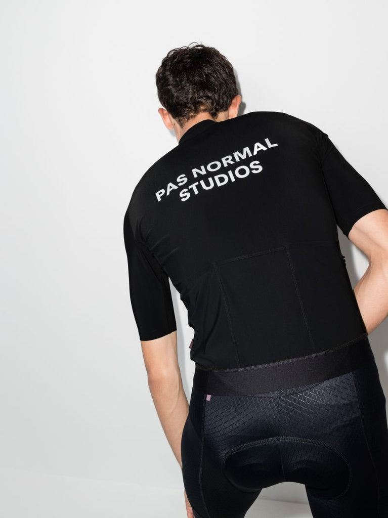 Black Essential Cycling Jersey Top