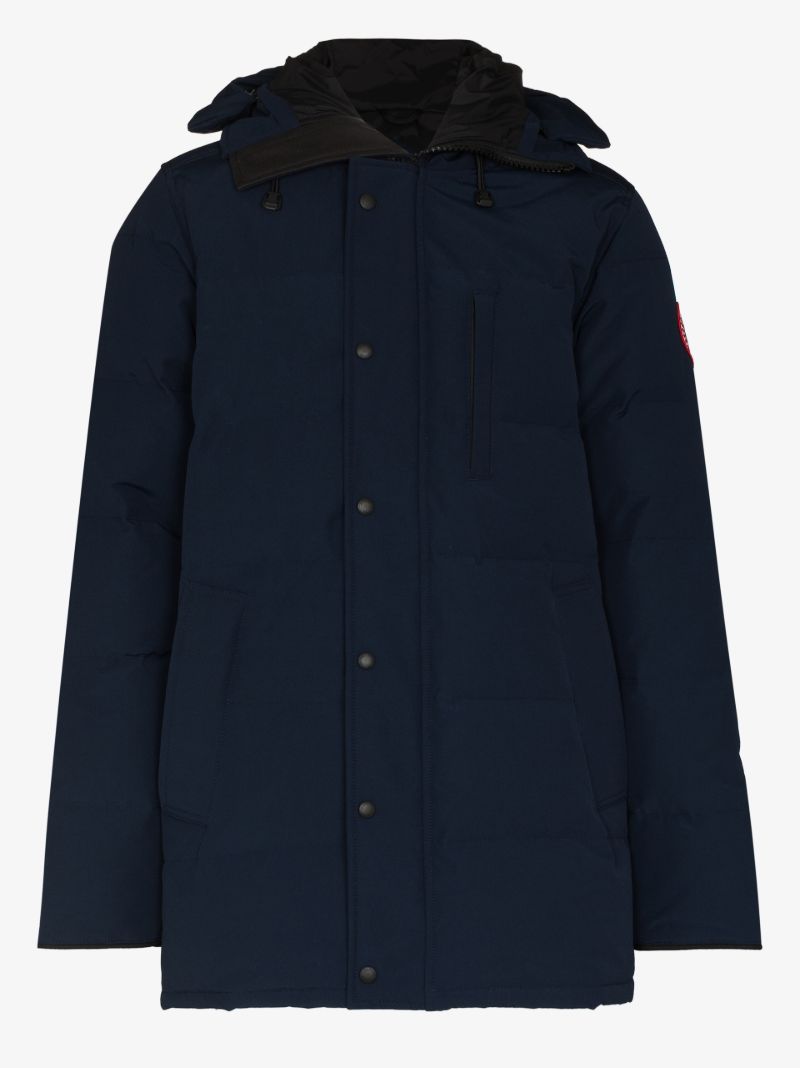 Blue Carson Hooded Parka Coat