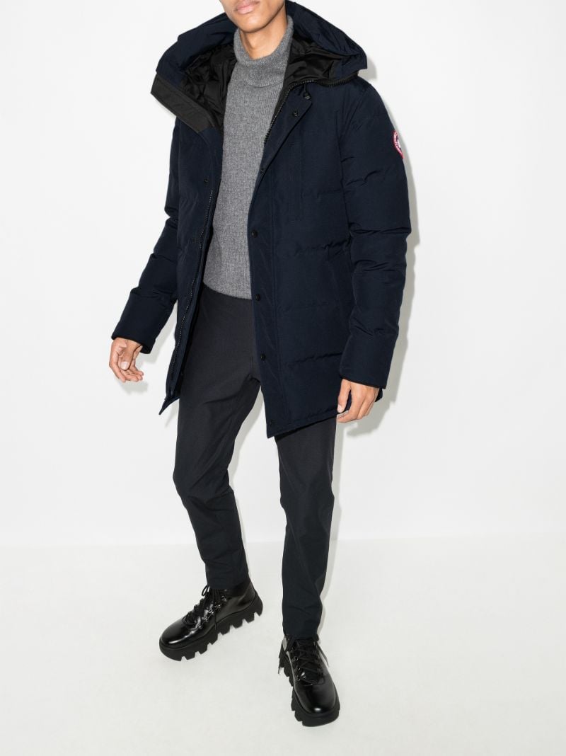 Blue Carson Hooded Parka Coat