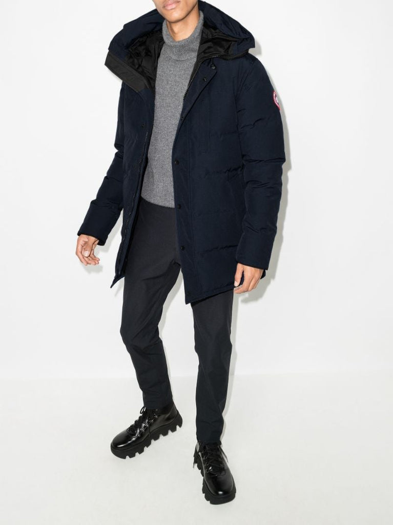 Blue Carson Hooded Parka Coat