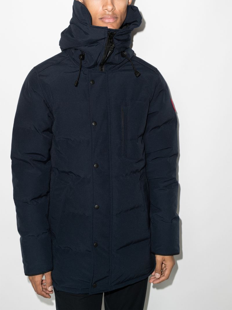 Blue Carson Hooded Parka Coat