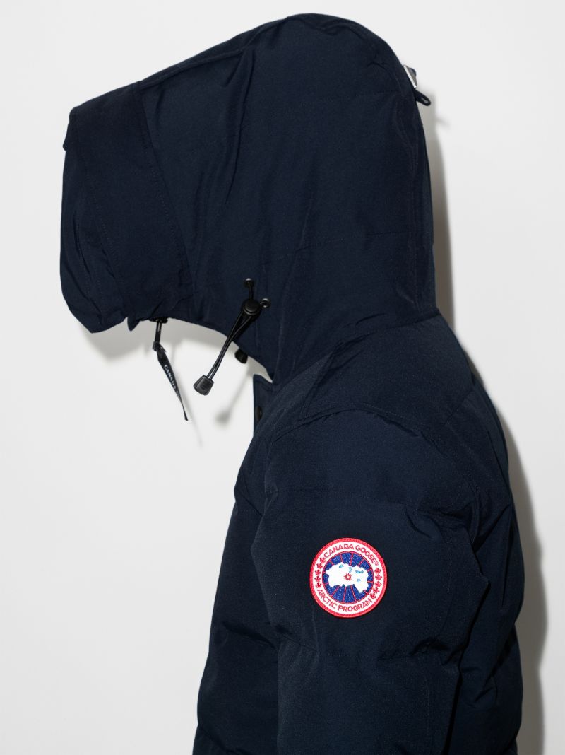 Blue Carson Hooded Parka Coat