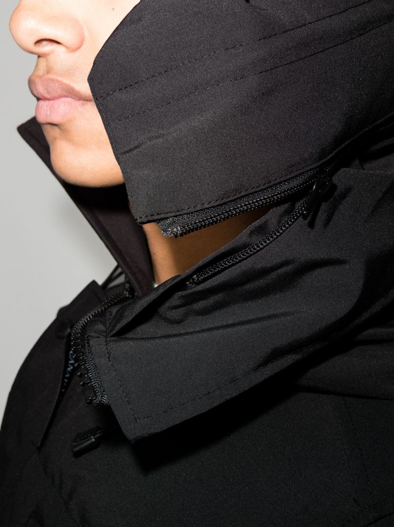 Black Carson Hooded Parka Coat