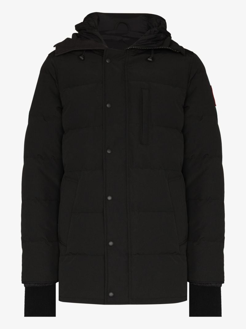 Black Carson Hooded Parka Coat