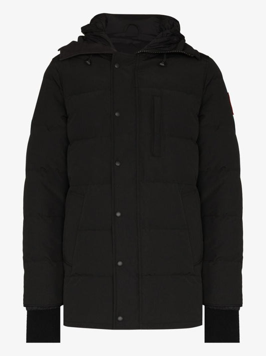 Black Carson Hooded Parka Coat