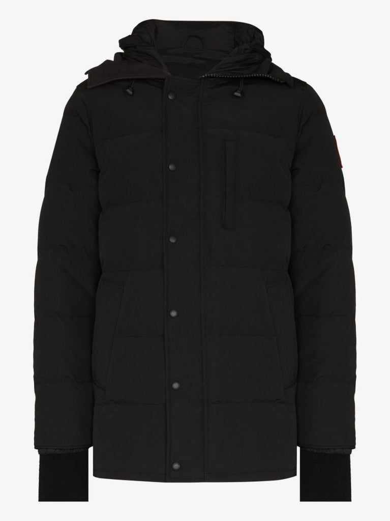 Black Carson Hooded Parka Coat