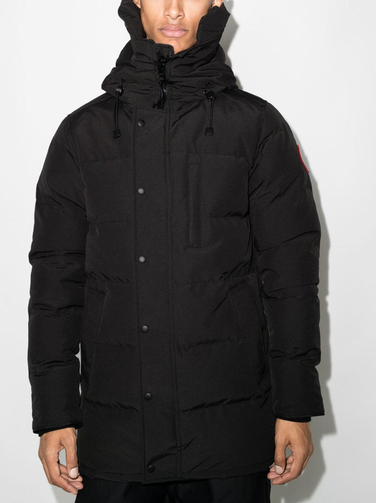 Black Carson Hooded Parka Coat