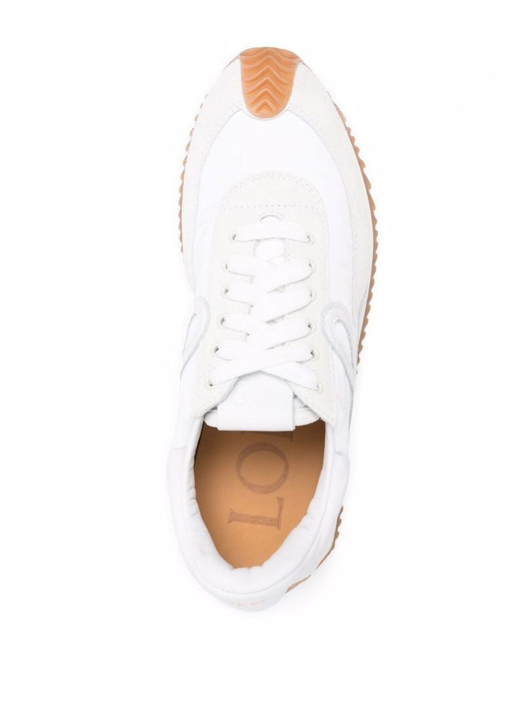 White Flow Suede Sneakers