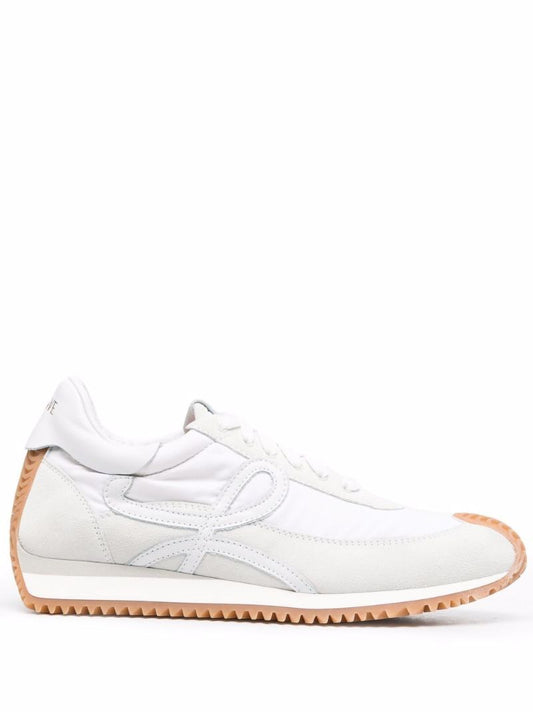 White Flow Suede Sneakers