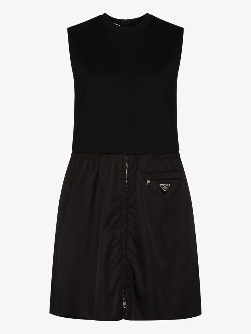 Re-nylon Panelled Mini Dress