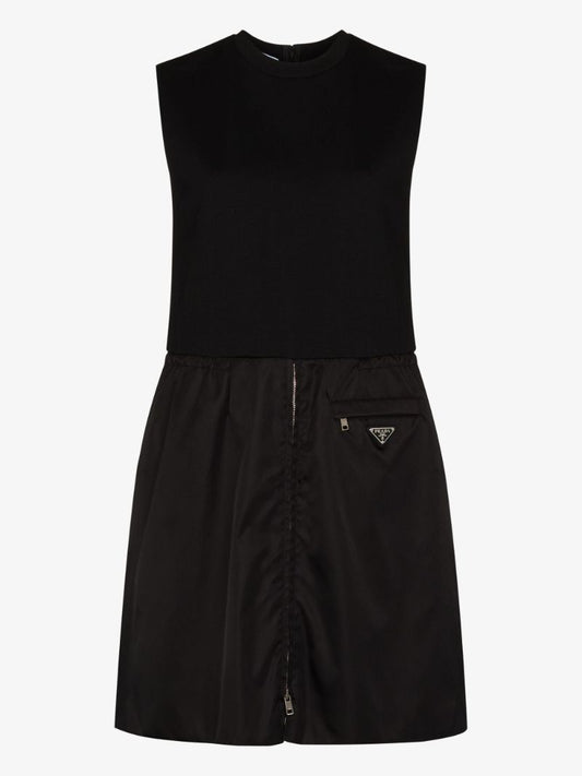Re-nylon Panelled Mini Dress