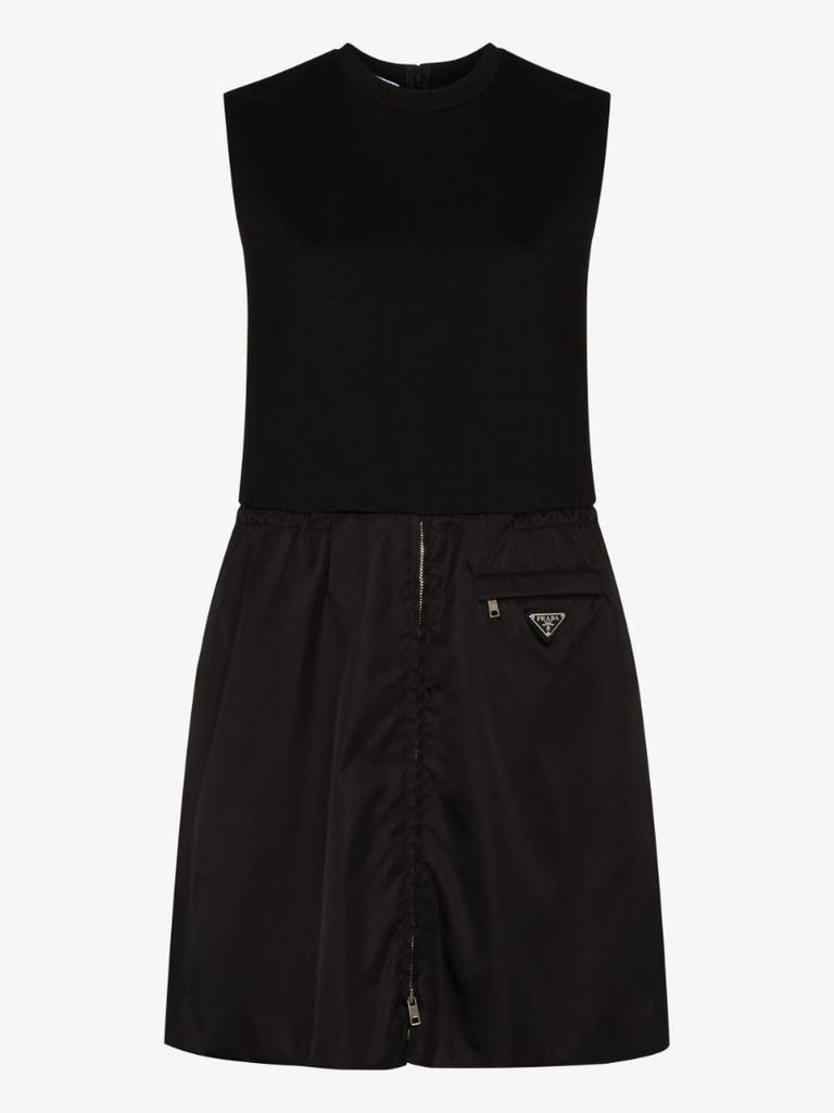 Re-nylon Panelled Mini Dress
