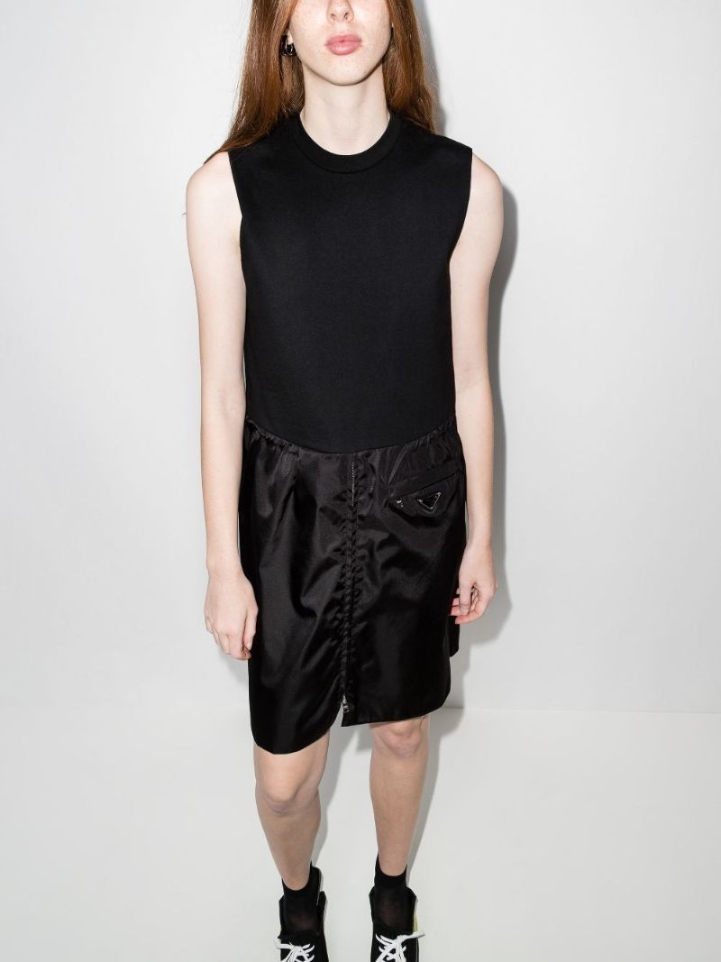 Re-nylon Panelled Mini Dress