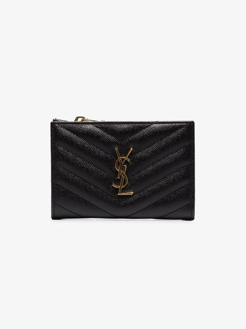 Black Monogram Leather Wallet