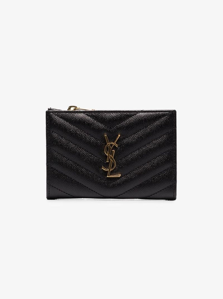 Black Monogram Leather Wallet