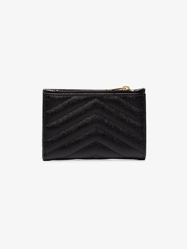Black Monogram Leather Wallet