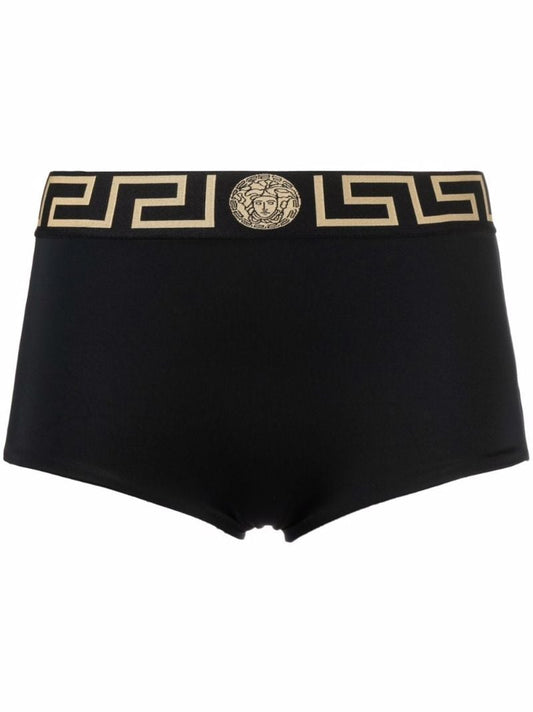 Black Greca Border Bikini Bottoms