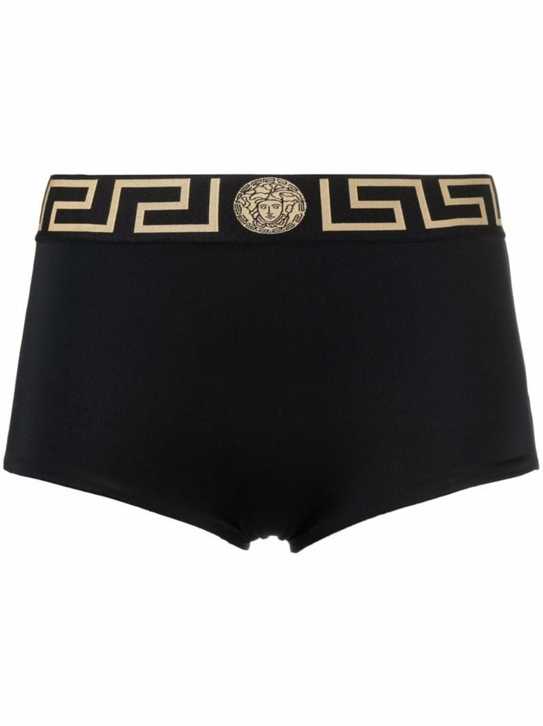 Black Greca Border Bikini Bottoms