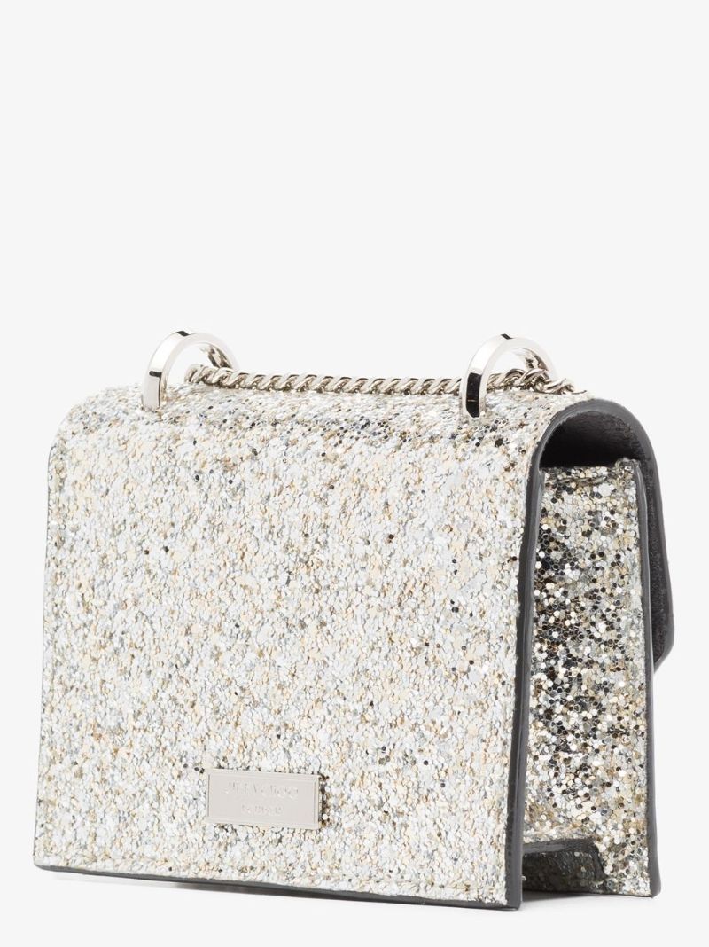 Silver Tone Paris Glitter Mini Bag