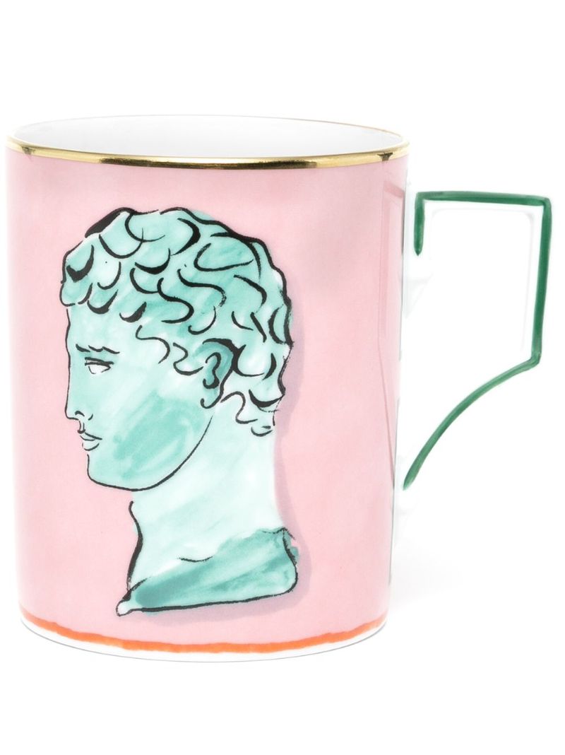 X Luke Edward Hall Pink Il Viaggio Di Nettuno Porcelain Mug