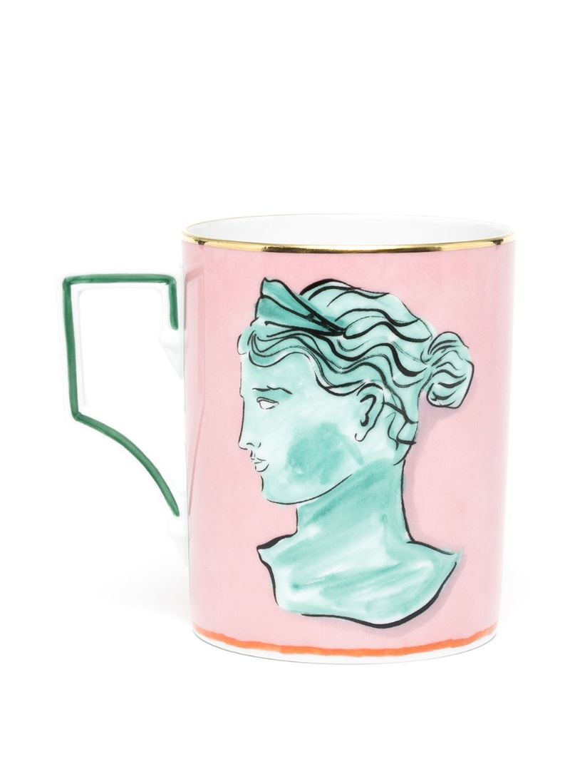 X Luke Edward Hall Pink Il Viaggio Di Nettuno Porcelain Mug