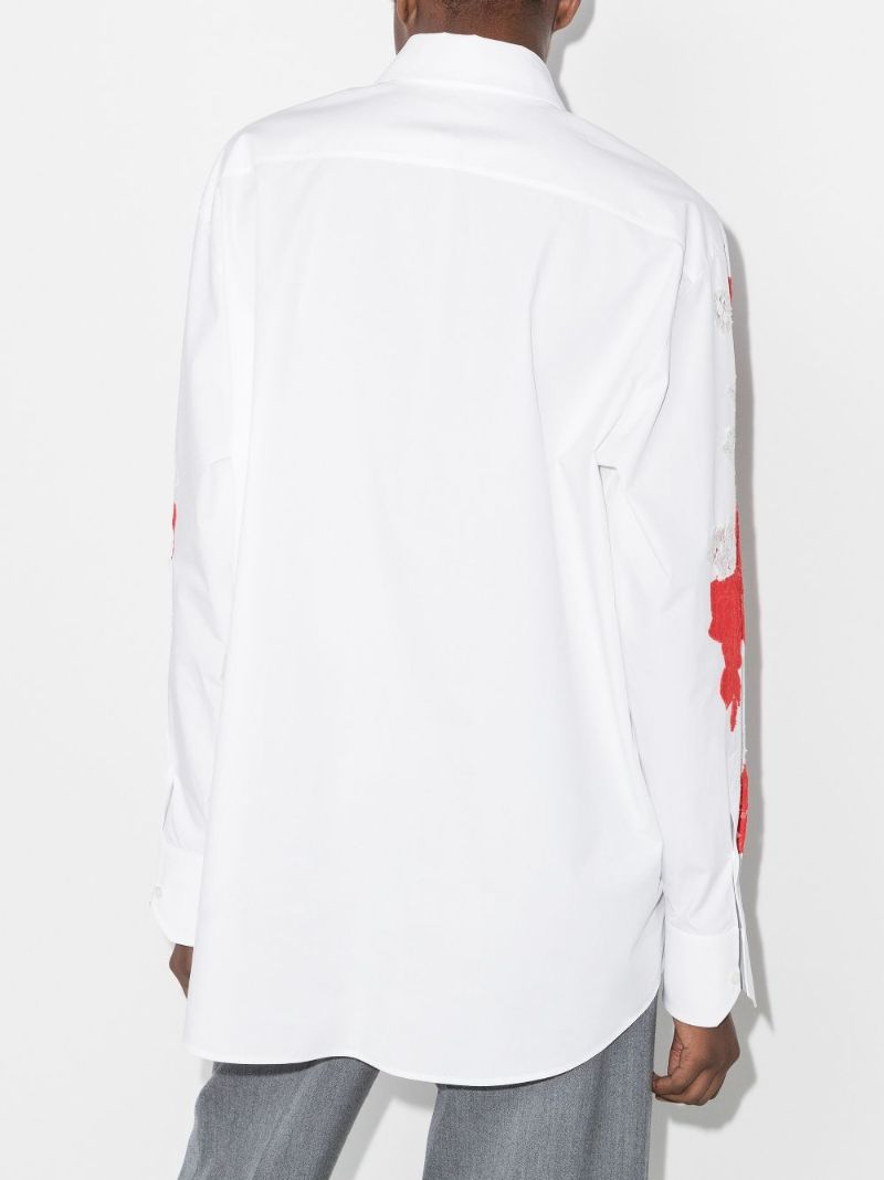Floral Lace Insert Shirt