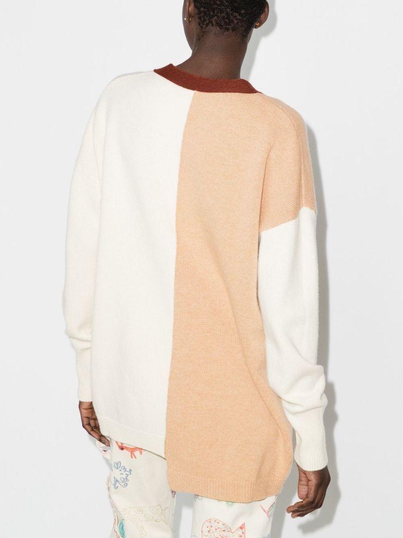 Anagram Asymmetric Wool Cardigan