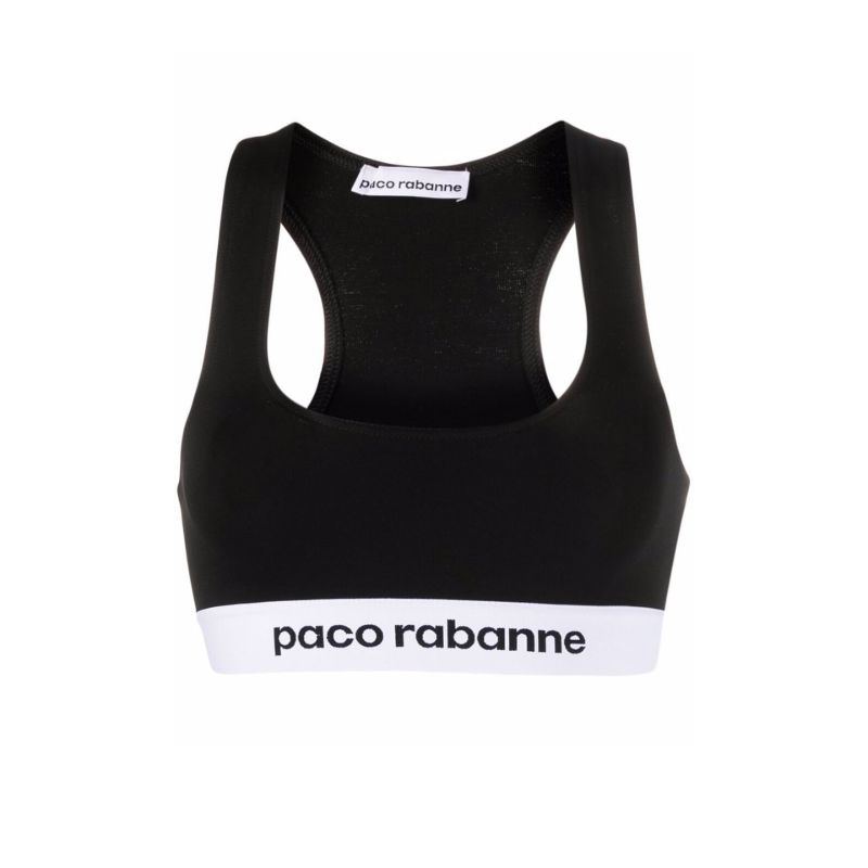 Black Logo Band Bralette
